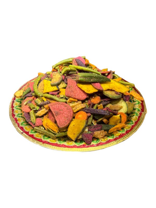 Dried Vegetable Chips With Chat Masala (Chat Masala Vegetables)